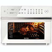 Aria 36 Qt.Extra Large Stainless Steel Air Fryer Oven 2Racks 10 Presets Bright Touchscreen - White