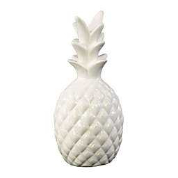 Urban Trends Collection Ceramic Pineapple Figurine, Gloss Finish, White - 10