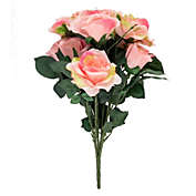 Allstate 18" Pink Rose Artificial Silk Floral Bouquet
