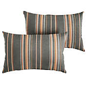 Outdoor Living and Style Set of 2 Sunbrella Stanton Greystone Outdoor Pillow, 20"
