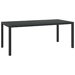 vidaXL Patio Table Black 72.8