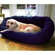 Majestic Pet Product 40-Inch Large Poly / Cotton Waterproof Cushion Blue Bagel Bed for Pets