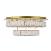 Elegant Lighting Monroe LED light gold Flush Mount Clear Royal Cut Crystal