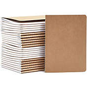 Paper Junkie Kraft Travel Journal Lined Notebooks (A6 Size, 24 Pack)