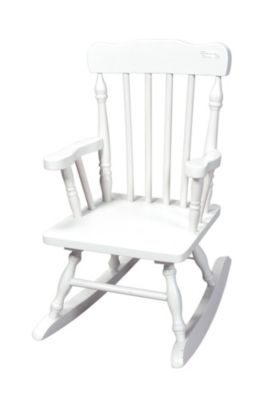 Gift Mark Home Kids Children Resting Spindle Rocking Chair White
