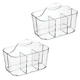 mDesign Plastic Kitchen Cutlery Caddy Storage Organizer Bin Tote - 2 Pack
