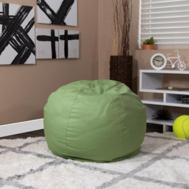 Flash Furniture Small Solid Green Bean Bag Chair for Kids and Teens. View a larger version of this product image.