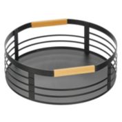 mDesign Modern Metal Lazy Susan Turntable Basket Tray