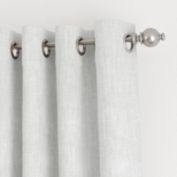 Curtains 100% Black Out Thermal-Insulated Grommet 2 Panels   Heart & Home   50 in x 84 in - Light Gray