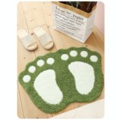 Kitcheniva Green Large, Absorbent Soft Bath Mat Bathroom Shower Rug Floor Carpet Non Slip
