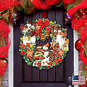 Designocracy Snowy Christmas Holiday Door Wreath by G. DeBrekht