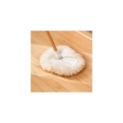 Wool Shop Lamb&#39;s Wool Wedge Mop for Floor or Ceiling Natural Lanolin Dust Magnet USA Made