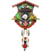 Alexander Taron 4.5" Engstler Battery-Operated Wooden Mini Cuckoo Wall Clock
