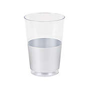 Smarty Had A Party 12 oz. Clear with Metallic Silver Thick Bottom Round Disposable Plastic Tumblers (240 Cups)