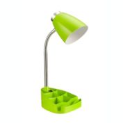 LimeLights Gooseneck Organizer Desk Lamp with iPad Tablet Stand Book Holder, Green
