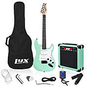 LyxPro Beginner 36" Electric Guitar & Electric Guitar Accessories for Kids and Amplifier, Green