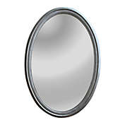 CHLOE Lighting CHLOE&#39;s Reflection Contemporary-Style Silver Finish Oval Wall Mirror 34 Tall