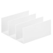 mDesign Plastic Divided Purse Organizer for Closets, 3 Sections - 11 x 11 x 5.1