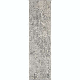 Nourison Rustic Textures RUS01 Silver/Ivory Indoor Area Rug - 2'2X7'6