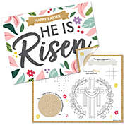 Big Dot of Happiness Religious Easter - Paper Christian Holiday Party Coloring Sheets - Activity Placemats - Set of 16
