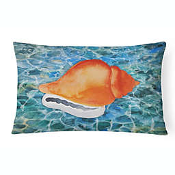 Caroline's Treasures Sea Shell Canvas Fabric Decorative Pillow 12 x 16