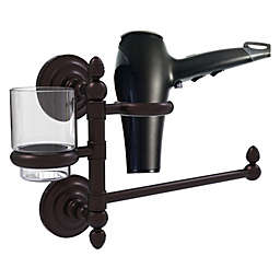 Allied Brass Que New Collection Hair Dryer Holder and Organizer