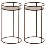 mDesign Metal Steel 15-Inch Tall Circular Plant Stand