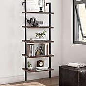 Kitcheniva Bookshelf 5-Tier Wall Mount Ladder Storage