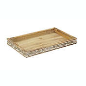 Cheungs Wood Tray with Carved Outer Edges