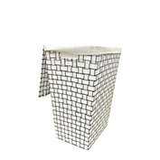 Jessar - Fabric Laundry Basket with Lid, 30X40X55 cm, White