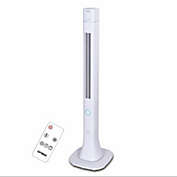 Optimus 48 Inch Pedestal Tower Fan with Remote Control, Bluetooth and LED