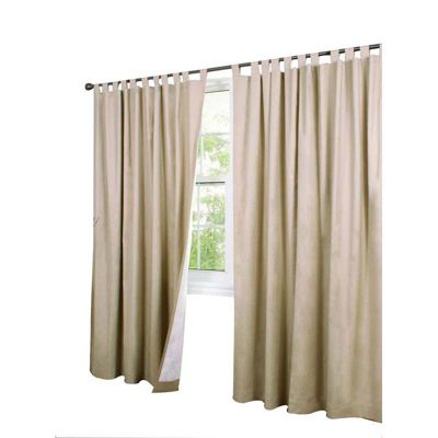 Commonwealth Thermalogic Weather Insulated Cotton Fabric Tab Panels Pair - 40x72" - Khaki