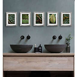 Cavepop Wood Picture Frame Set of 5 Rustic Grey - (4