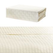 Bedvoyage Rayon Made From Bamboo Quilted Coverlet, Ivory - Queen
