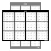 WallDeca Large Annual Erasable Laminated Wall Calendar, 24 x 36 Inch, 2-Sided Reversible Vertical/Horizontal, Mounting Tape Included (Jan 2022 - Dec 2022)