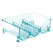 mDesign Plastic Water Bottle Storage Organizer, 2 Pack - Clear