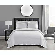 Chic Home Teague Quilt Set Contemporary Organic Wave Pattern Bedding - Pillow Shams Included - 3 Piece - Queen 90x92", White