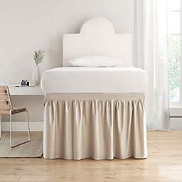 Byourbed Cotton Dorm Sized Bed Skirt Standard 30