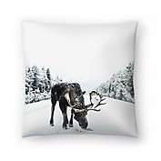 Moose by Tanya Shumkina 14 x 14 Throw Pillow - Americanflat