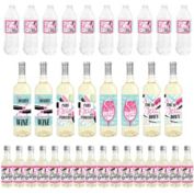 Big Dot of Happiness Spa Day - Girls Makeup Party Decorations - Beverage Bar Kit - 34 Pieces