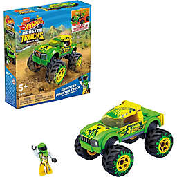 Hot Wheels ?Mega Gunkster Monster Truck Building Set with 69 Pieces with Micro Figure Driver