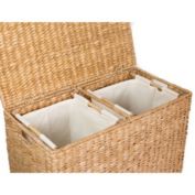 BirdRock Home Oversized Divided Hamper in Honey Color