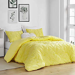 Byourbed Farmhouse Morning Textured Oversized Comforter - Twin XL - Limelight Yellow