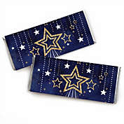 Big Dot of Happiness Starry Skies - Candy Bar Wrapper Gold Celestial Party Favors - Set of 24