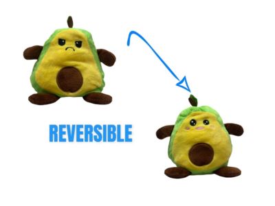 Kauri Reversible Plush Avocado Mood Toy   Two Different Faces For Your Different Moods   Gift Idea For Kids Or Adults To Keep In The Office