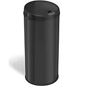 iTouchless Stainless Steel Round Sensor Trash Can with AbsorbX Odor Filter 13 Gallon Black