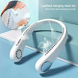 Infinity Merch Portable Hanging Neck Fan White