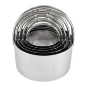 R&M INTERNATIONAL BISCUIT CUTTER STAINLESS STEEL 5 PIECE SET
