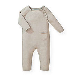 Hope & Henry Baby Raglan Sweater Romper (Light Taupe Heather, 6-12 Months)