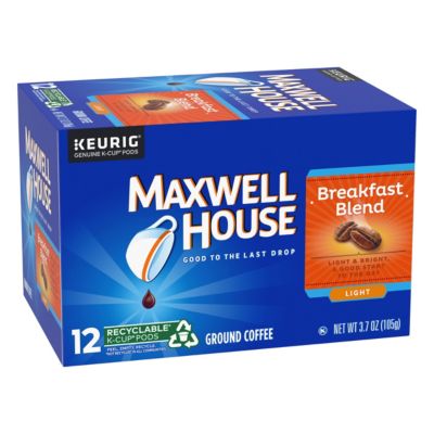Maxwell House Breakfast Blend Ground Coffee K-Cup Pods, 12 CT